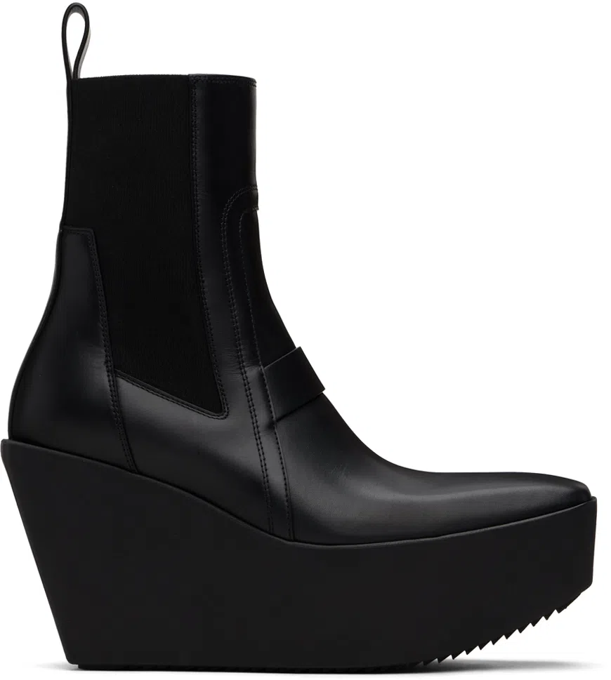 Rick Owens Flared 120mm leather platform boots - Neutrals