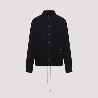 Rick Owens Black Snapfront Jacket