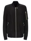 Rick Owens Black Solid Bomber Jacket In Black