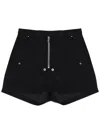 Rick Owens Black Solid Shorts In Black