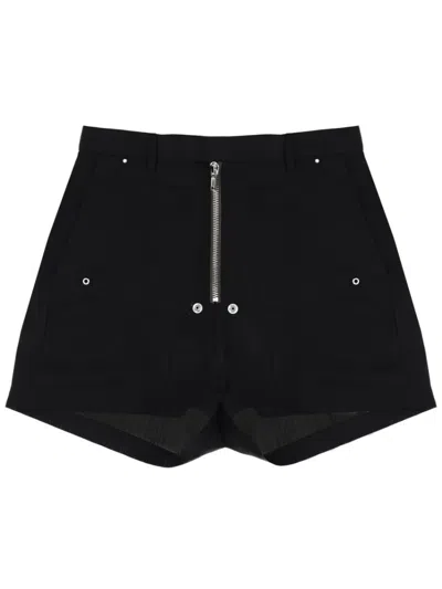 Rick Owens Black Solid Shorts