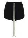 Rick Owens Black Solid Shorts In Black