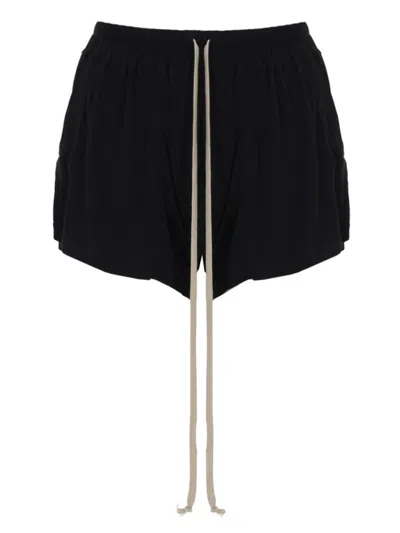 Rick Owens Black Solid Shorts