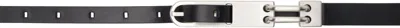Rick Owens Black Spalla Lux Tongue Belt In 09 Black