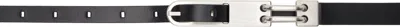 RICK OWENS BLACK SPALLA LUX TONGUE BELT