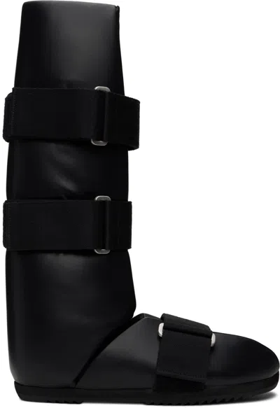 Rick Owens Black Splint Sandals In 99 Black/black