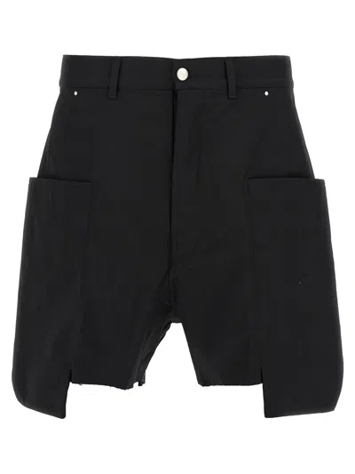 Rick Owens Black Stefan Cargo Bermuda Shorts