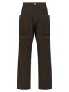Rick Owens Black Stefan Cargo Pants In Brown