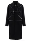 Rick Owens Long Sleeve Collared Coat Front Pockets In Black