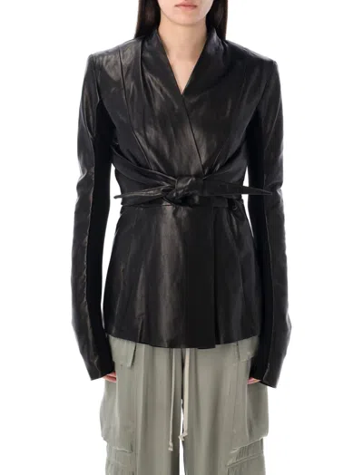 RICK OWENS BLACK STRUTTER JACKET