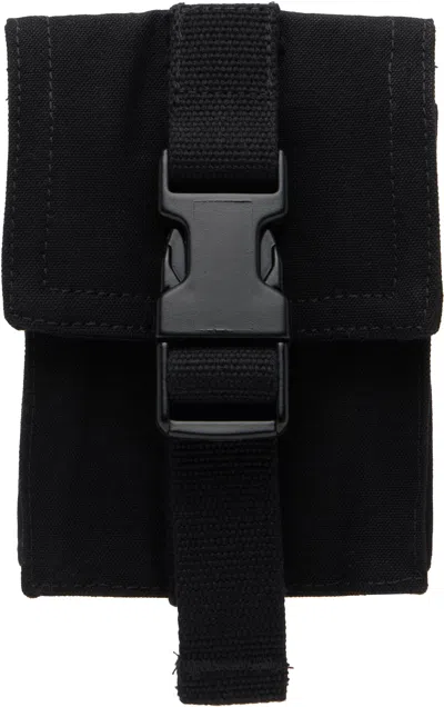 Rick Owens Black 'suicide' Edition Temple Cigarette Pocket Pouch