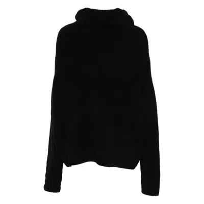 RICK OWENS BLACK SWEATERS