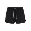 Rick Owens Black Swimwear With Elastic Waistband And Drawstring
