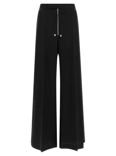 Rick Owens Black Tailored Wide Belas Pants
