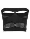 Rick Owens Bandeau Top Featuring Cut-out Design In Black