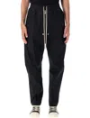 Rick Owens Bela Drawstring Button Trousers In Black