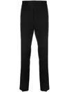 Rick Owens Off-centre Tapered-leg Trousers In Black