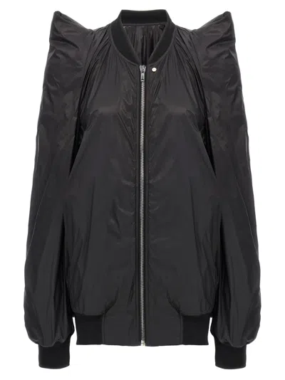 RICK OWENS BLACK TEC FLIGHT JACKET