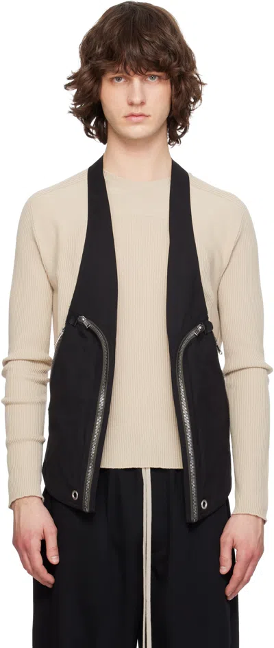 Rick Owens Black Temple Bauhaus Vest