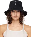 Rick Owens Black Temple Beach Hat In Black