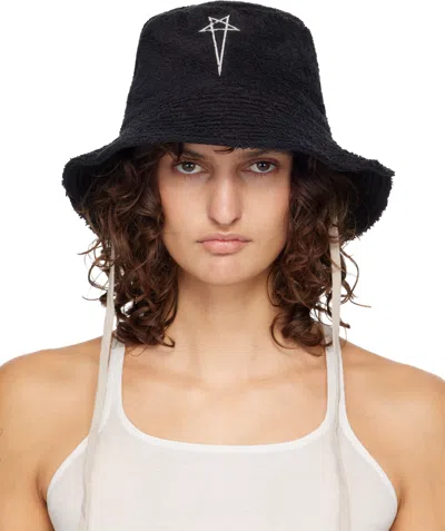 Rick Owens Black Temple Beach Hat