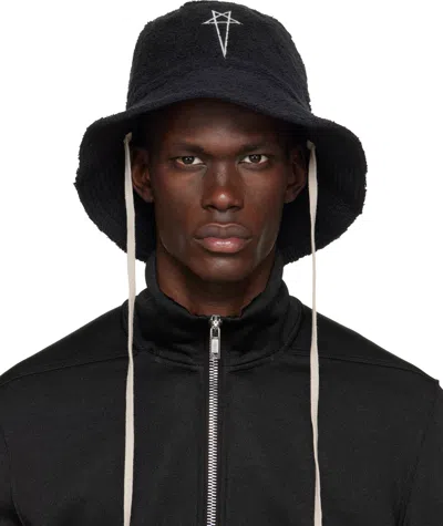 Rick Owens Black Temple Beach Hat