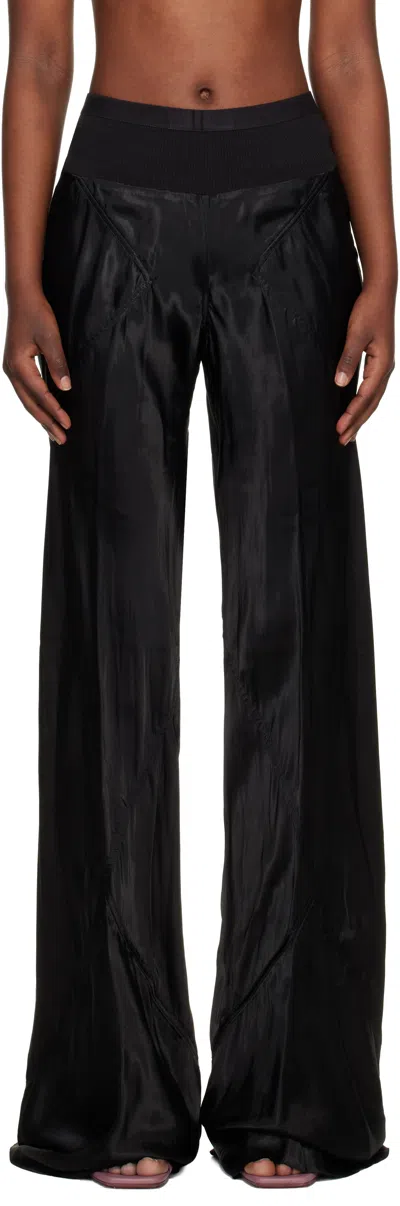 Rick Owens Black Temple Bias Trousers