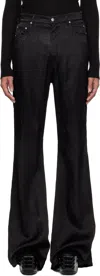 Rick Owens Bolan Bootcut Belt Loop Five Pocket Trousers In Black