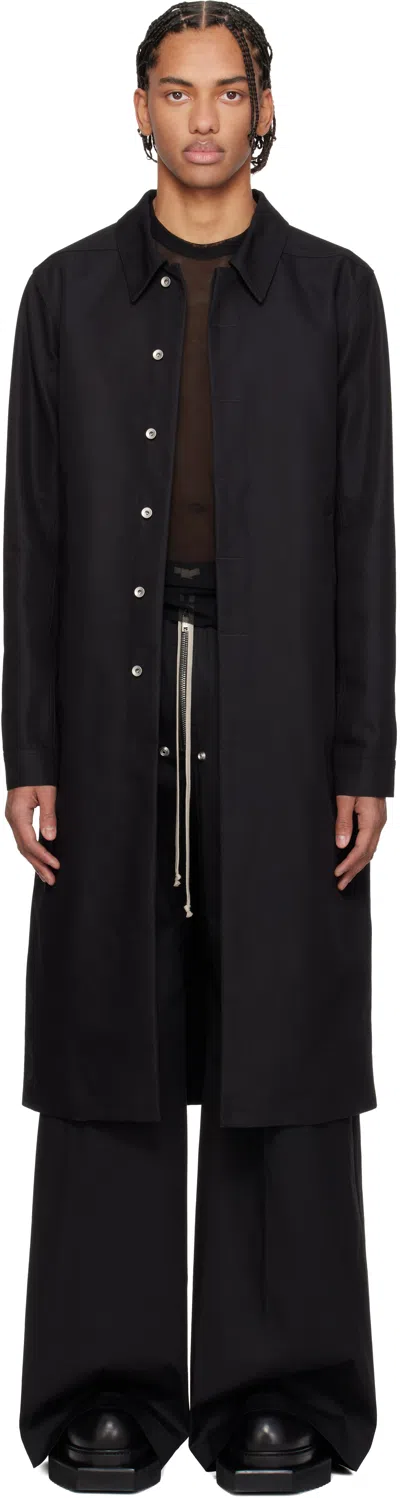 Rick Owens Black Temple Brad Coat
