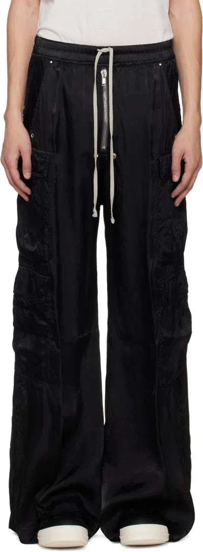 Rick Owens Black Temple Cargobelas Cargo Pants