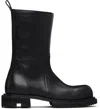 Rick Owens Creeper Gabe Leather Boots In Black