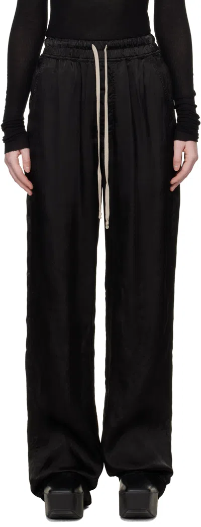 Rick Owens Black Temple Dietrich Drawstring Lounge Pants