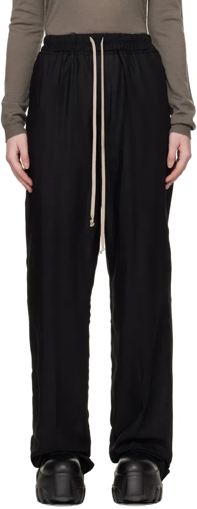 Rick Owens Black Temple Dietrich Drawstring Lounge Pants