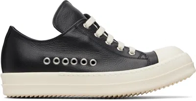 Rick Owens Black Temple Extreme Low Sneakers In Burgundy