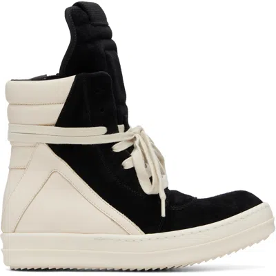 Rick Owens Black Temple Geobasket Sneakers