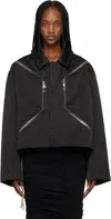 Rick Owens Black Temple Heizer Mac Jacket In Black
