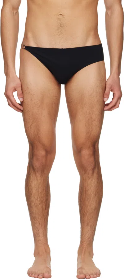 Rick Owens Black Temple Hydra Swim Briefs