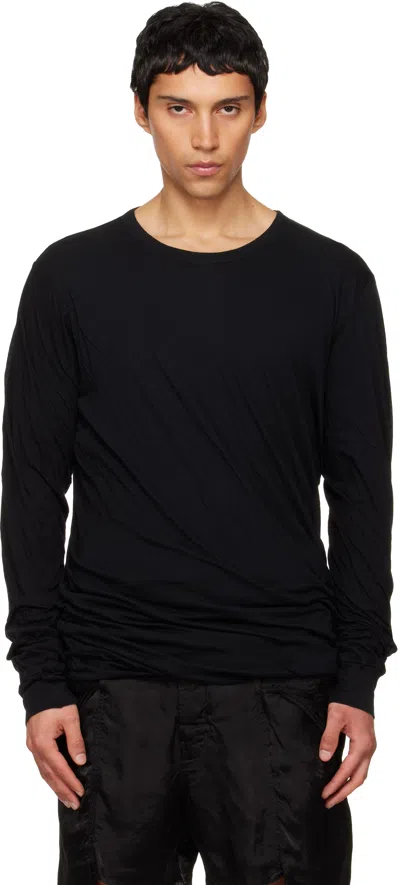 Rick Owens Black Temple Jumbo Double Ls T-shirt