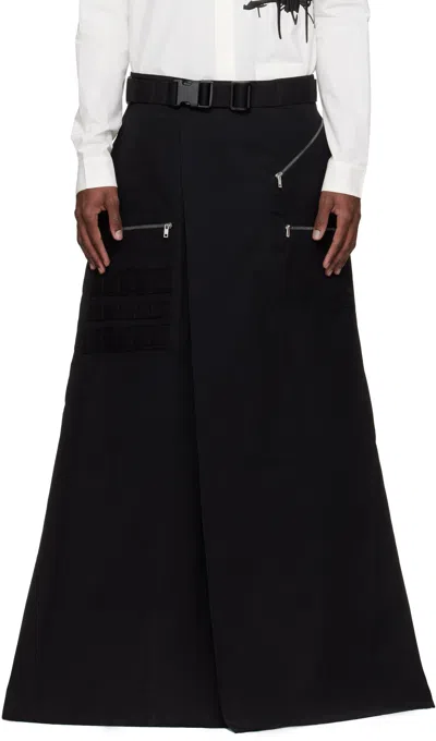 Rick Owens Black Temple Odetta Cargo Skirt