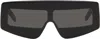 Rick Owens Phleg Rectangular Sunglasses In Black
