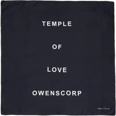 Rick Owens Black Temple Printed Scarf