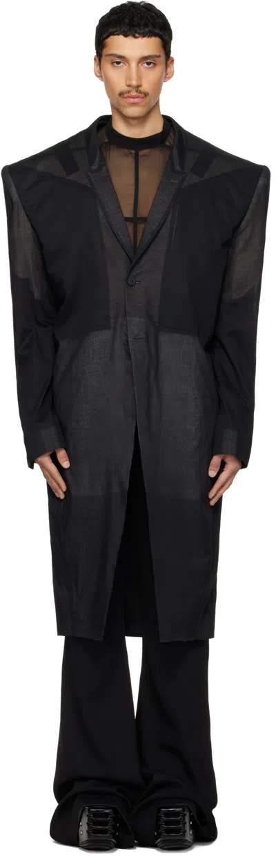 Rick Owens Black Temple Rick's Tatlin Coat