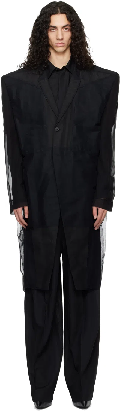 Rick Owens Black Temple Ricks Tatlin Coat