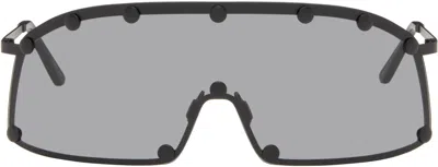 Rick Owens Black Temple Shielding Sunglasses