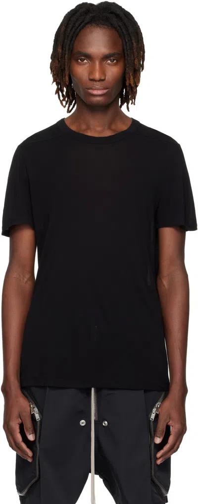 Rick Owens Black Temple Short Level T-shirt In Brown