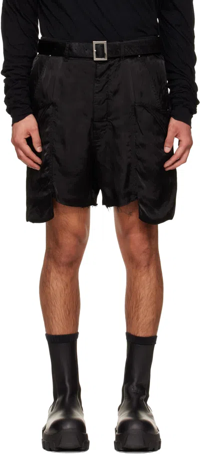 Rick Owens Black Temple Stefan Cargo Shorts