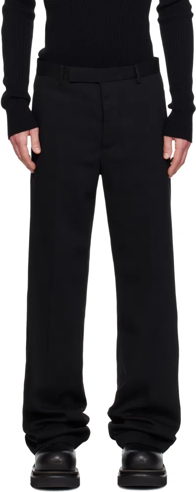 Rick Owens Black Temple Tailored Dietrich Trousers