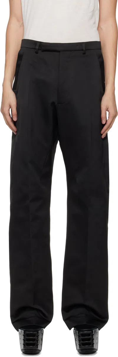 Rick Owens Black Temple Tailored Geth Trousers In Blue