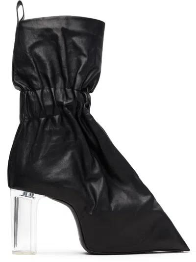 Rick Owens Black Temple Tied Taquito Boots