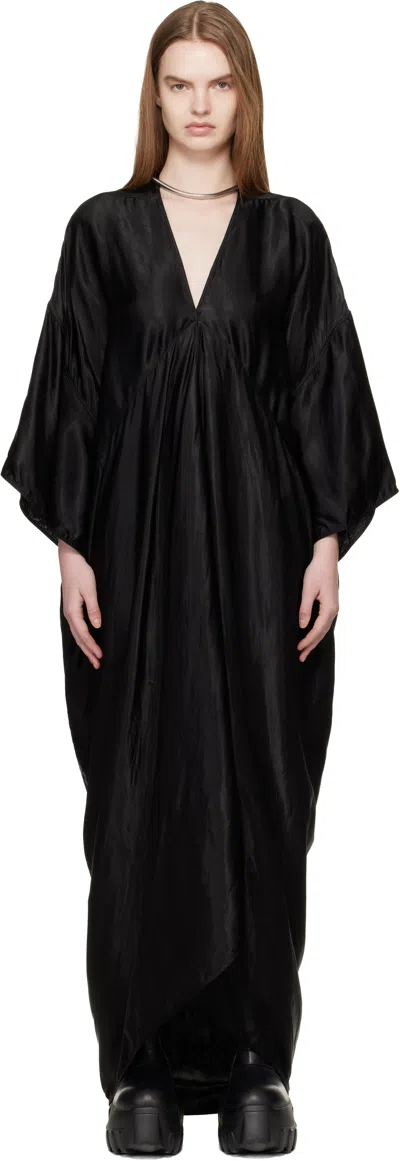 Rick Owens Black Temple Tommykite Maxi Dress